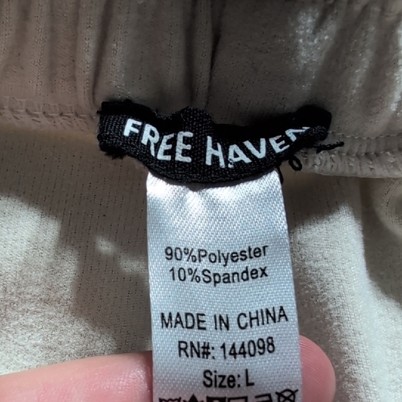 Free Haven Light Gray Soft Cotton Sweatpants with Elastic Waist - Picture 4 of 6